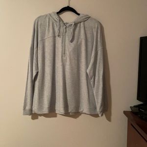 Light blue half zip hoodie